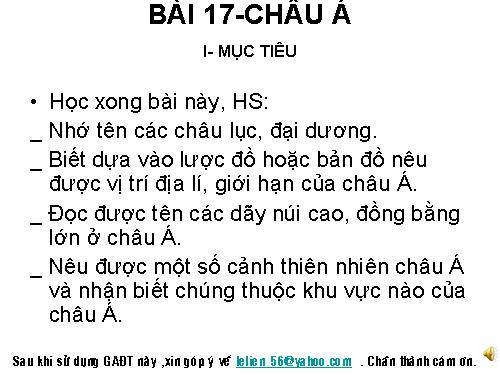 Bài 17. Châu Á