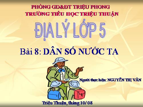 Bài 8. Dân số nước ta