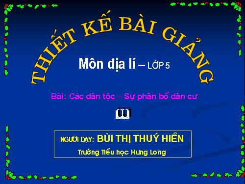 Bài 9. Các dân tộc, sự phân bố dân cư