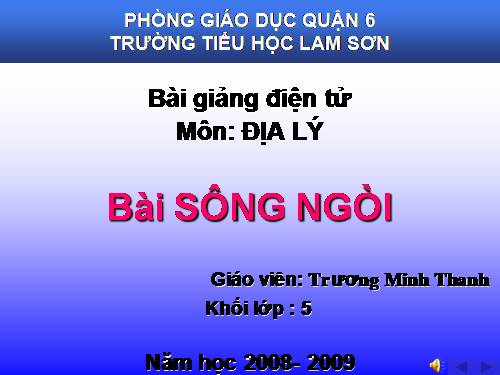 Bài 4. Sông ngòi