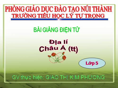 Bài 18. Châu Á (tiếp theo)