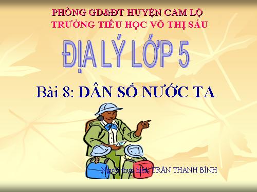 Bài 8. Dân số nước ta