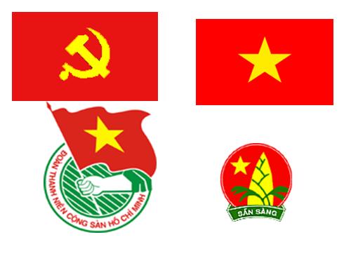 Cờ Đảng, Đoàn, Đội, Tổ quốc( động)