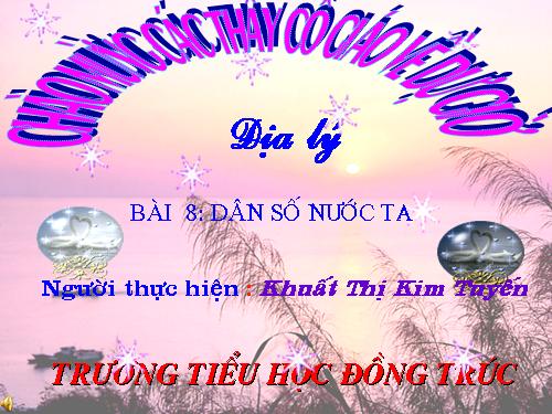 Bài 8. Dân số nước ta