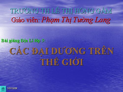 Bài 28. Các đại dương trên thế giới