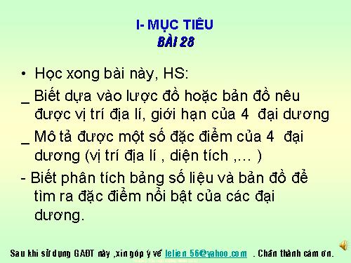 Bài 28. Các đại dương trên thế giới