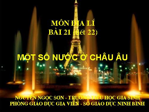 Bài 21. Một số nước ở châu Âu