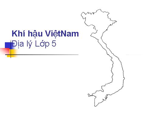 Bài 3. Khí hậu