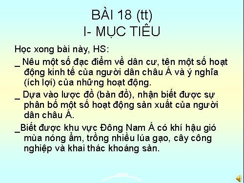 Bài 18. Châu Á (tiếp theo)