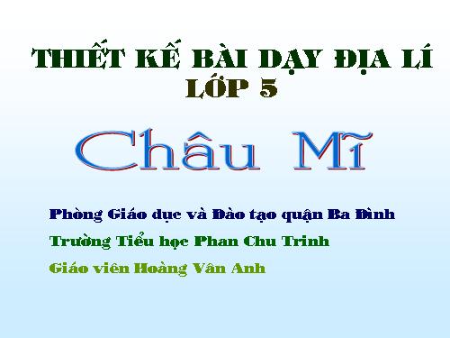 Bài 25. Châu Mĩ