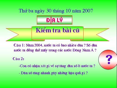 Bài 9. Các dân tộc, sự phân bố dân cư