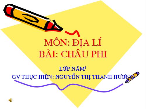 Bài 23. Châu Phi