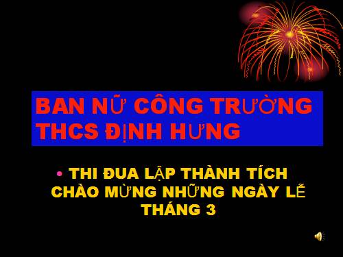 CHUONG TRINH CHAO MUNG 8/3