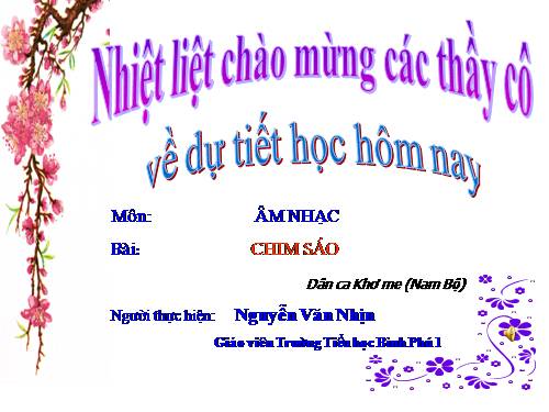 Tiết 23. HH: Chim sáo