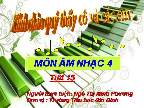 Tiết 15. Học bài hát tự chọn