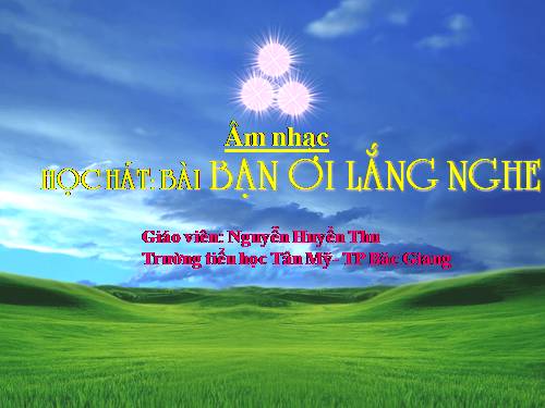 Tiết 4. HH: Bạn ơi lắng nghe. Kể chuyện âm nhạc