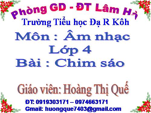 Tiết 23. HH: Chim sáo