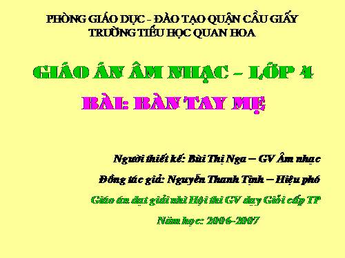 Tiết 21. HH: Bàn tay mẹ