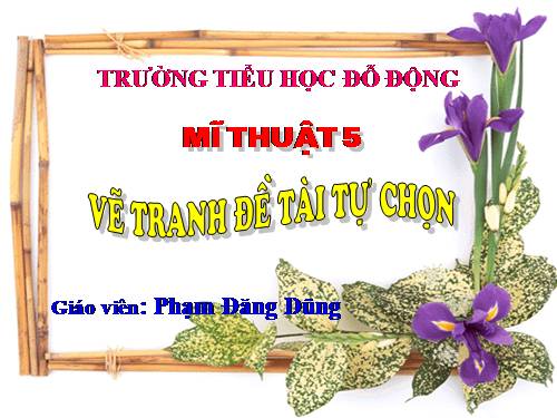 Bài 23. Đề tài tự chọn