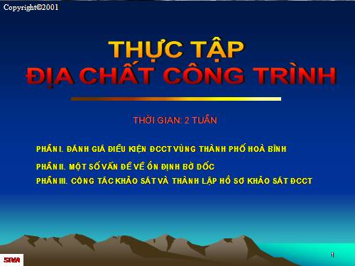 tài liệu thực tập địa chất HÒA BÌNH cho sinh viên đại học giao thông vận tải