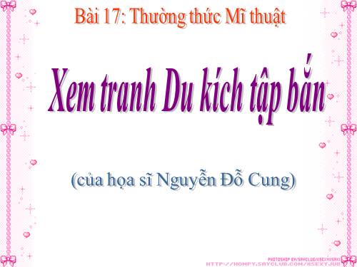 Bài 17. Xem tranh Du kích tập bắn