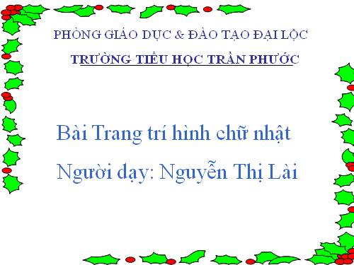 Bài 18. Trang trí hình chữ nhật