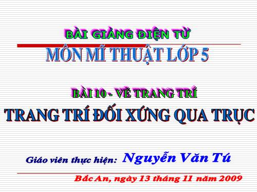 Bài 10. Trang trí đối xứng qua trục