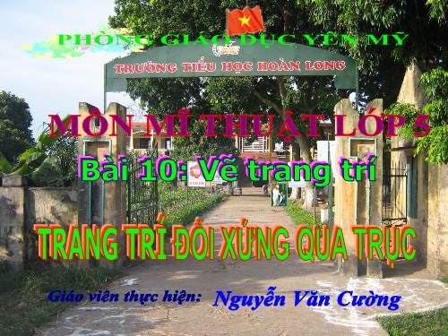 Bài 10. Trang trí đối xứng qua trục