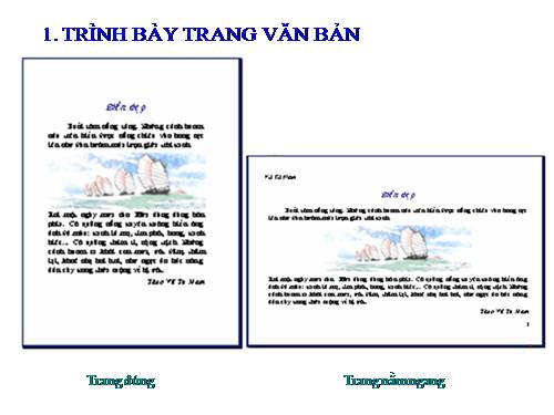 Bài 18. Trình bày trang văn bản và in