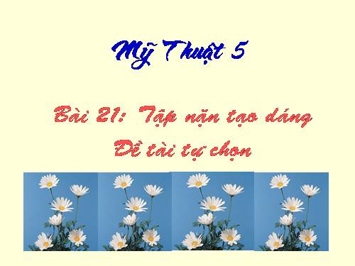 Bài 21. Đề tài tự chọn