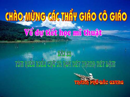 Bài 22. Tìm hiểu về kiểu chữ in hoa nét thanh nét đậm