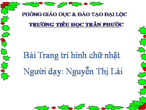 Bài 18. Trang trí hình chữ nhật