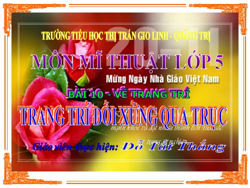 Bài 10. Trang trí đối xứng qua trục