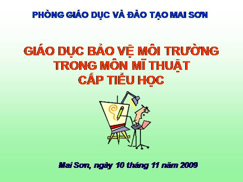 Giáo dục BVMT môn Mĩ thuật