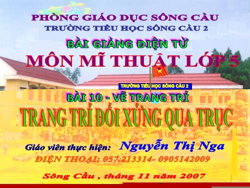 Bài 10. Trang trí đối xứng qua trục