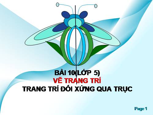 Bài 10. Trang trí đối xứng qua trục