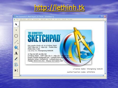 Phần mềm Geometer's sketchpad 5.0 việt hóa