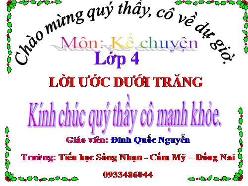 Tuần 7. Lời ước dưới trăng