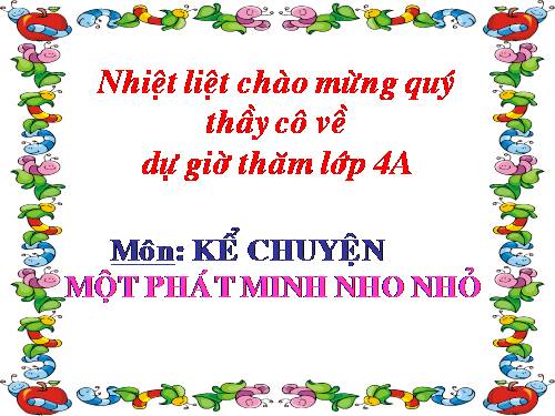 Tuần 17. Một phát minh nho nhỏ