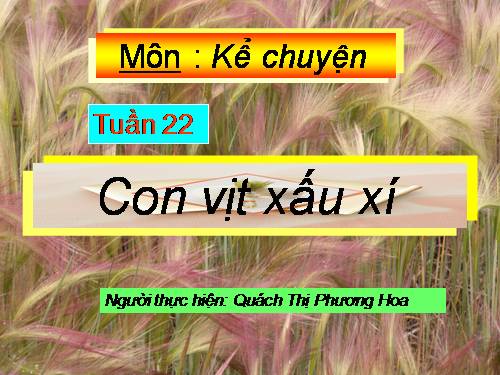 Tuần 22. Con vịt xấu xí