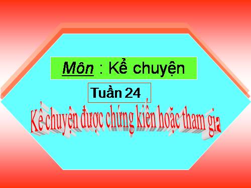 Tuần 24. Kể chuyện được chứng kiến hoặc tham gia (để giữ gìn xóm làng, đường phố, trường học xanh, sạch, đẹp)