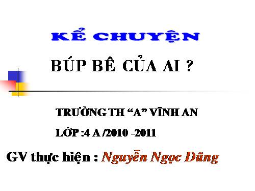 Tuần 14. Búp bê của ai?