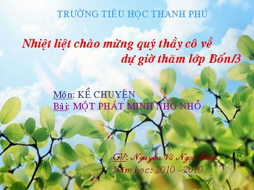 Tuần 17. Một phát minh nho nhỏ