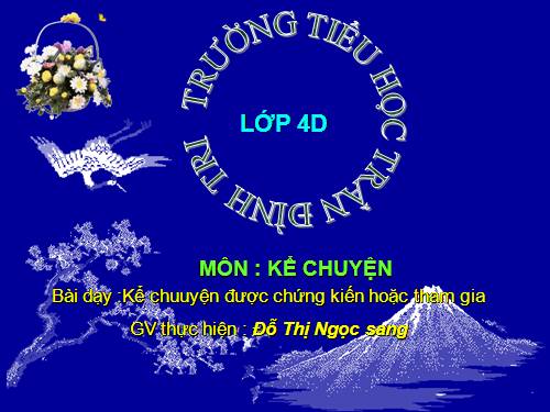 Tuần 24. Kể chuyện được chứng kiến hoặc tham gia (để giữ gìn xóm làng, đường phố, trường học xanh, sạch, đẹp)