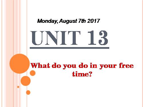 Unit 13. What do you do in your free time?