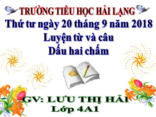 Tuần 2. Dấu hai chấm