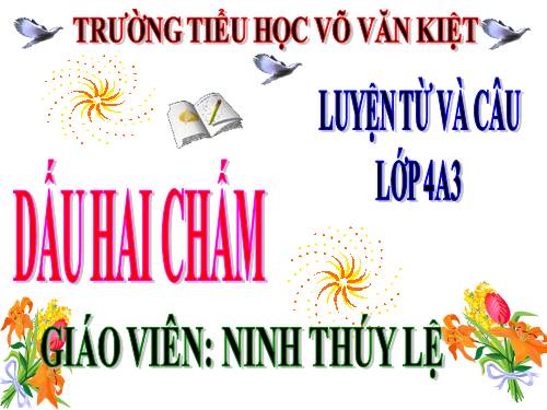 Tuần 2. Dấu hai chấm