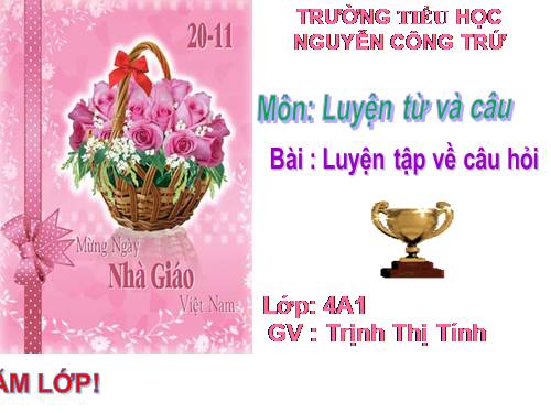 Tuần 14. Luyện tập về câu hỏi