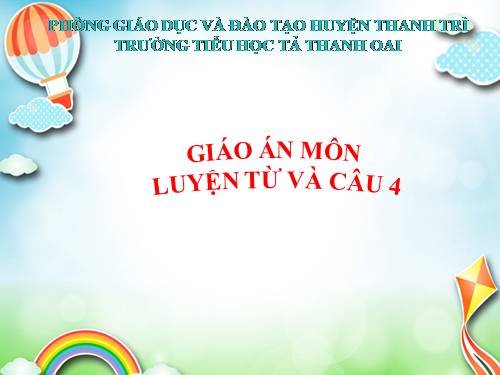 Tuần 1. Cấu tạo của tiếng