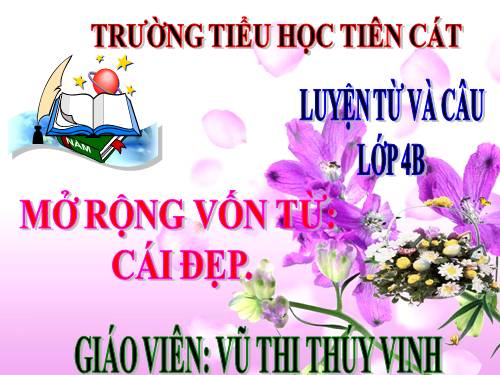 Tuần 22-23. MRVT: Cái đẹp